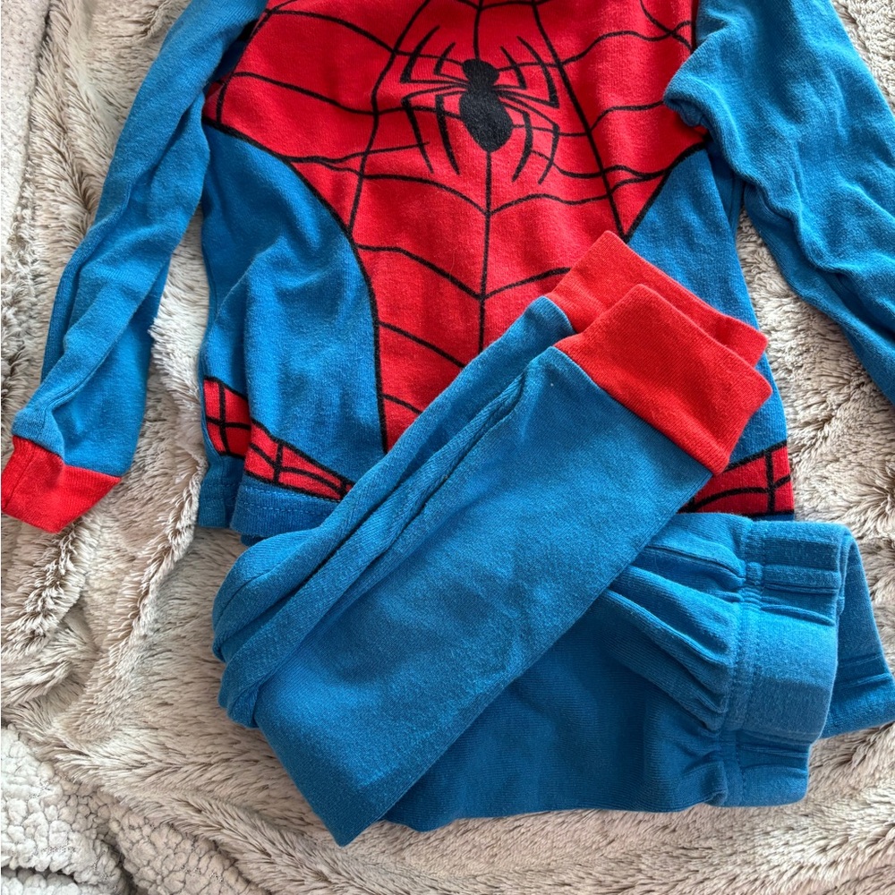 Marvel Blue and Red Spider Pajama Set for Kids